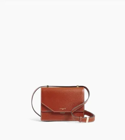 Le Tanneur Naya Mini Shoulder Bag In Cork Effect Leather In Brown