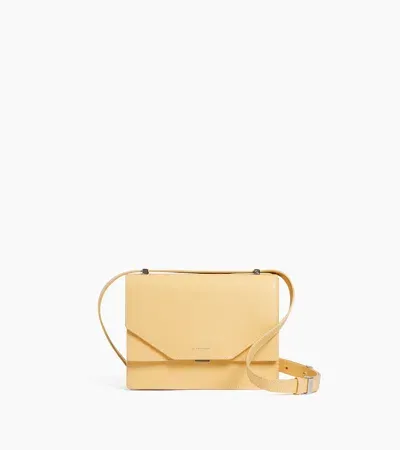 Le Tanneur Naya Small Shoulder Bag In Cork Effect Leather In Yellow