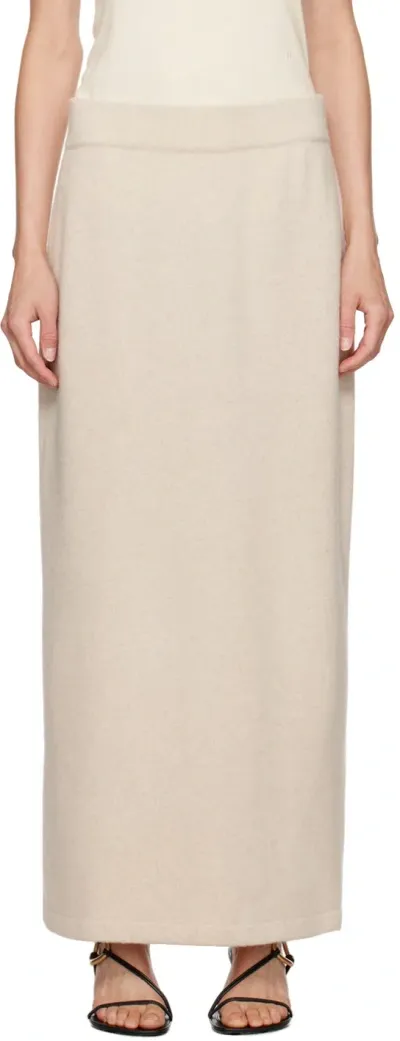 Le17septembre Beige Wool Maxi Skirt