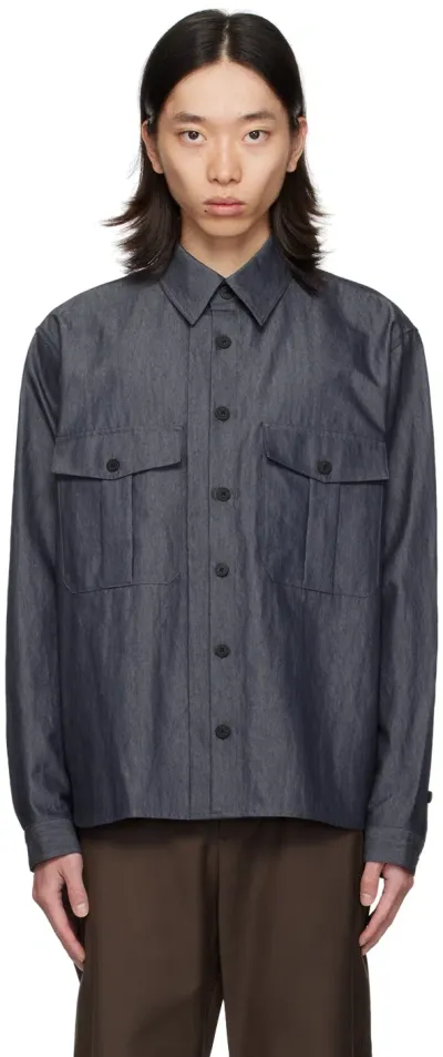 Le17septembre Navy Layered Shirt In Blue