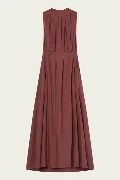 Lee Mathews Mina Maxi Dress In Plum In Brown