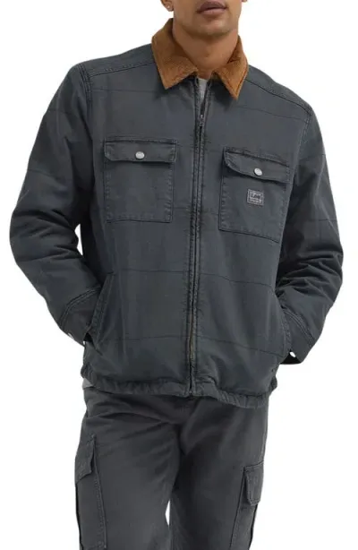 Lee Quilted Workwear Jacket In Dark Muted Gray