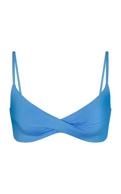 Left On Friday Wave Bikini Top In Blue