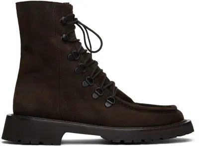 Legres Brown College Boots In 2 Dark Brown