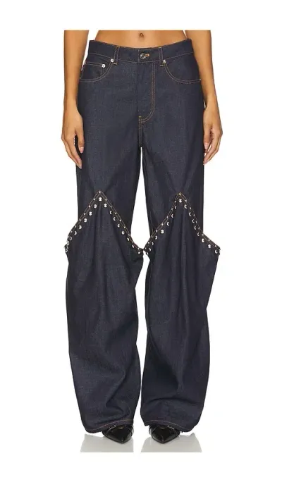 Leje Cone Studded Jeans In 다크 네이비