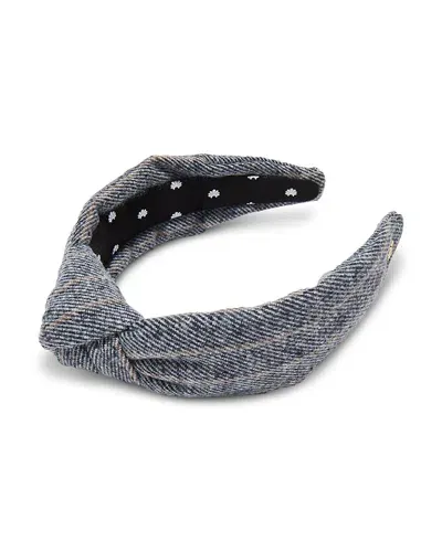 Lele Sadoughi Tweed Knotted Headband In Gray