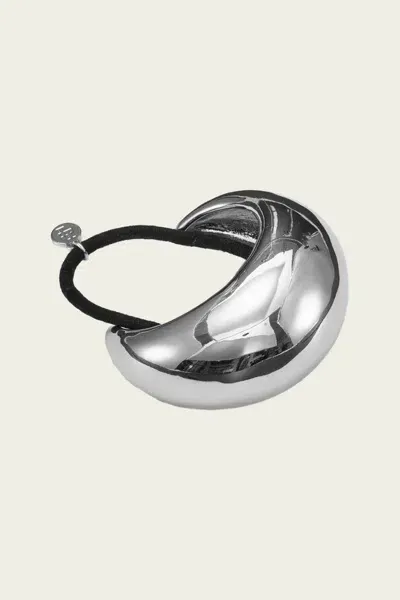 Lelet Glossy Dome Pony Cuff In Rhodium In Metallic