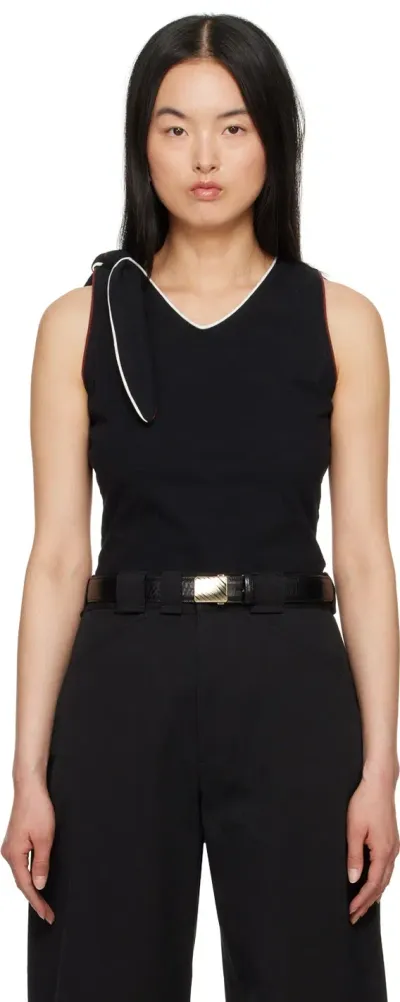 Lemaire Black Bindings Tank Top In Bk999 Black