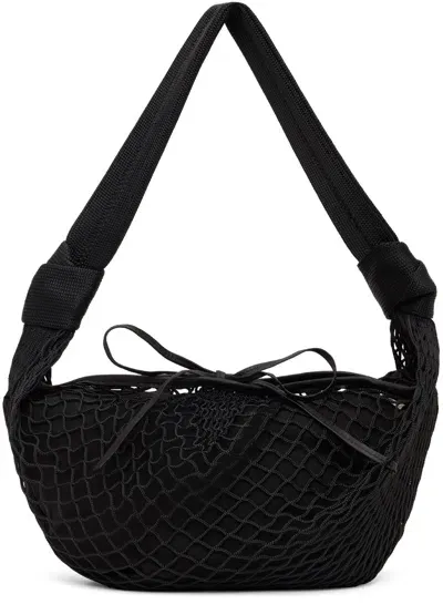 Lemaire Black Filt Edition Fortune Croissant Bag In Bk999 Black