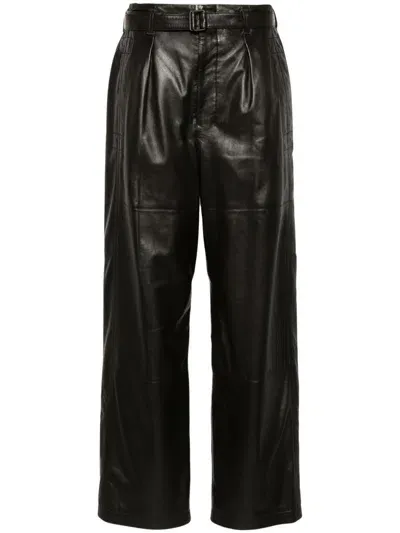 Lemaire Black Zima Trousers In Braun