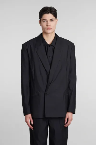 Lemaire Blazer In Black Cotton