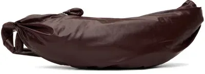 Lemaire Burgundy Large Soft Croissant Bag In Br503 Roasted Pecan