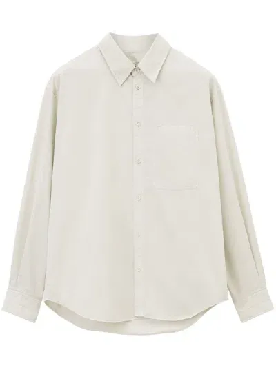 Lemaire Button-up Long-sleeve Shirt In White