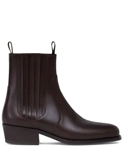 Lemaire Chelsea Boots In Brown