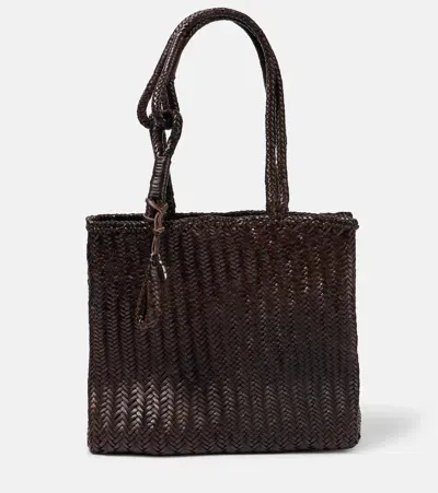 Lemaire Woven Tote Bag In Brown