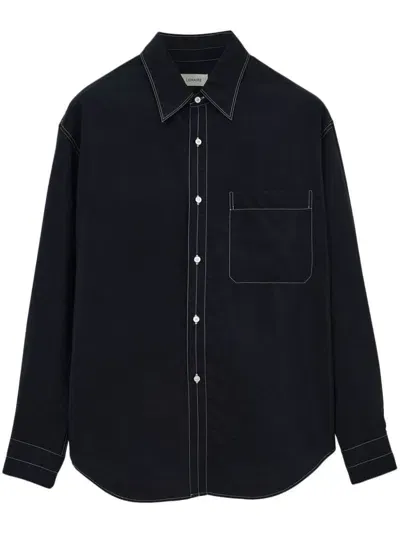 Lemaire Contrasting Buttons Shirt In Black