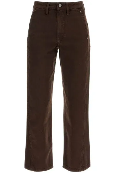 Lemaire Cropped Pants With Twisted Seams In Brown