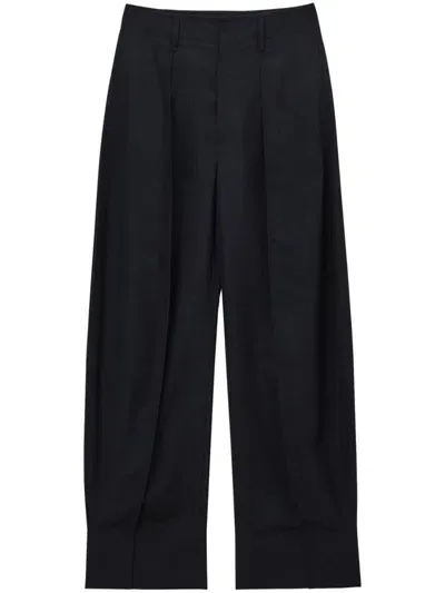 Lemaire Curved-leg Tailored Trousers In Black