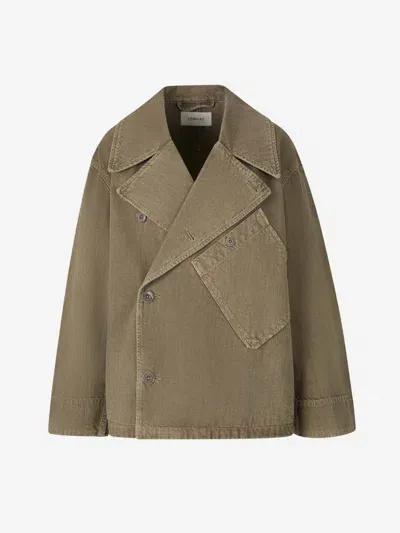 Lemaire Dispatch Denim Jacket In Green