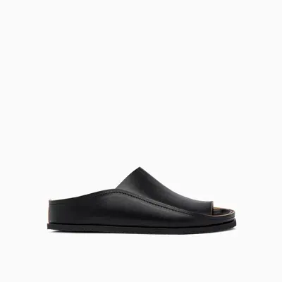 Lemaire Fussbett Leather Sandals In Black