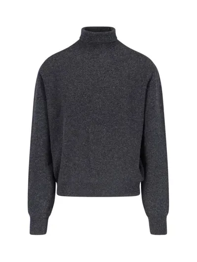 Lemaire High Neck Sweater In Grey