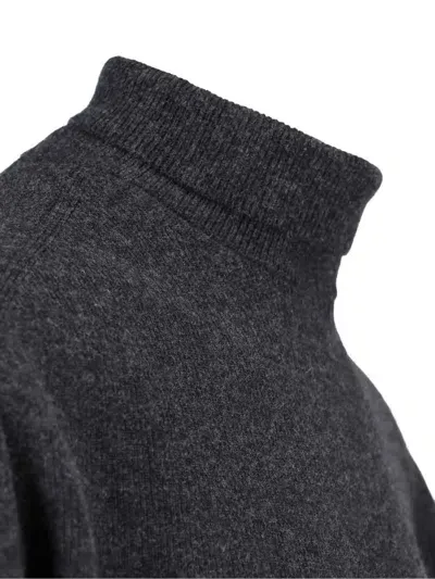 Lemaire High Neck Sweater In Grey