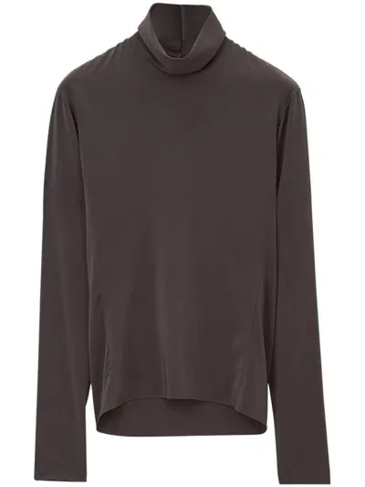 Lemaire High Neck Top In Black