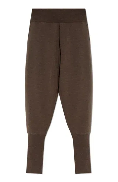 Lemaire High Waist Tapered Pants In Brown