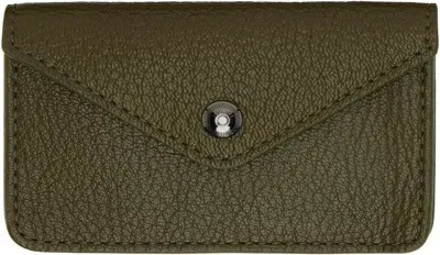 Lemaire Khaki Enveloppe Coin Pouch In Green