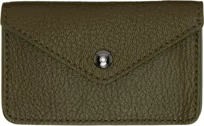 Lemaire Khaki Enveloppe Coin Pouch In Green