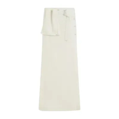 Lemaire Belted Wrapped Skirt In Neutrals