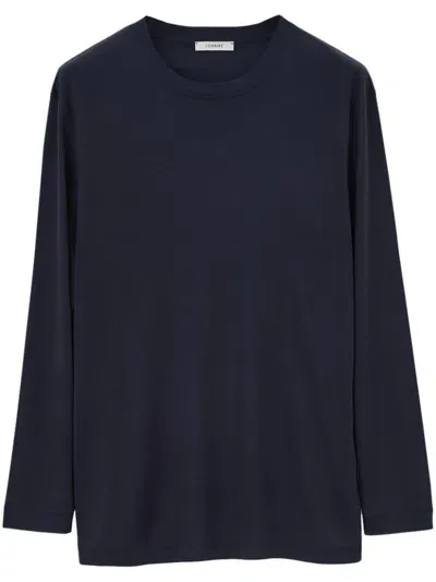 Lemaire Long-sleeve Cotton T-shirt In Black