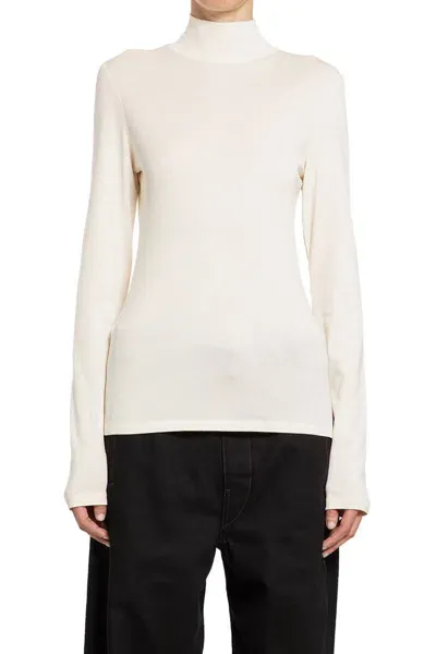 Lemaire High-neck Cotton Top In White