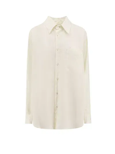 Lemaire Lyocell Oversize Shirt In White