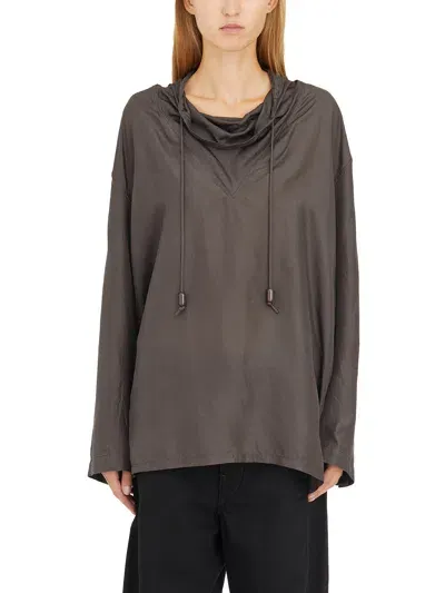 Lemaire Maglia In Seta In Brown