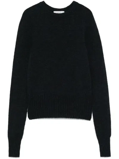 Lemaire Mélange-effect Sweater In Blue