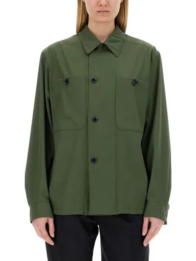 Lemaire Military-inspired Shirt Jacket In Green