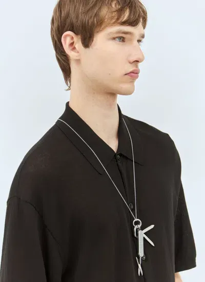 Lemaire Mini Swiss Knife Necklace In Neutral