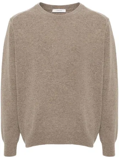 Lemaire Neutral Crew-neck Jumper In Bk916 - Beige Grey