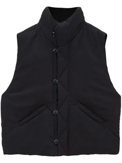 Lemaire Padded Vest In Brown