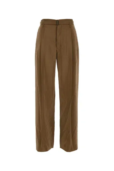 Lemaire Belted Relaxed Pants-xs Nd  Female In Brown