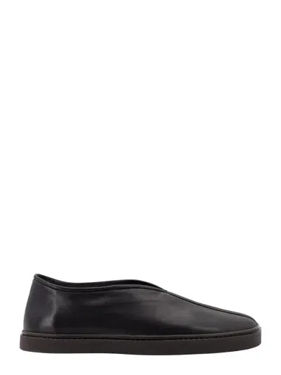 Lemaire Piped Sneakers In Black