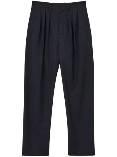 Lemaire Pleated Tailored Trousers In Blue