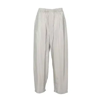 Lemaire Relaxed Fit Tapered Leg Trousers In Grey