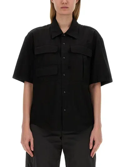 Lemaire "reporter" Shirt In Black