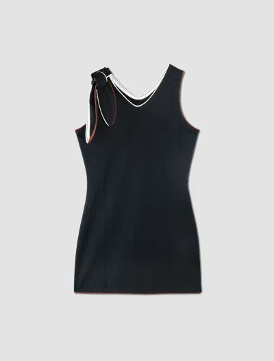 Lemaire Black Bindings Tank Top In Nero