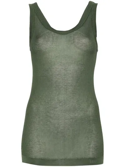 Lemaire Semi-sheer Tank Top In Verde