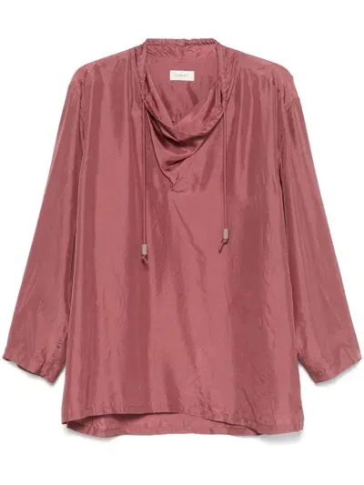 Lemaire Shawl-collar Blouse In 粉色