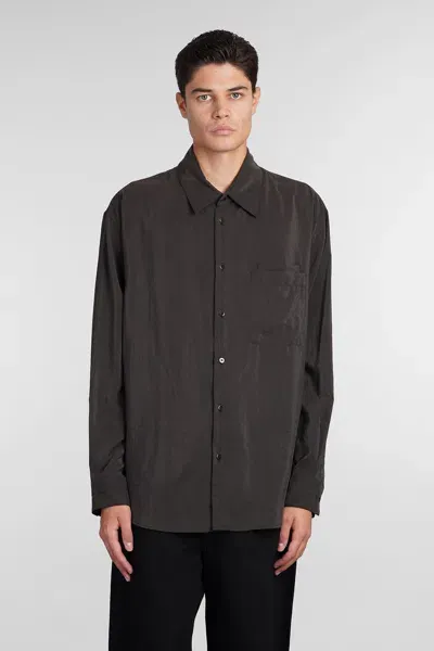 Lemaire Shirt In Brown Silk