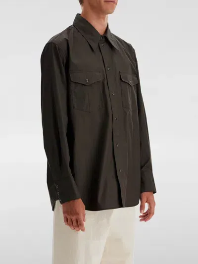 Lemaire Shirt  Men Color Coffee In Kaffee Braun